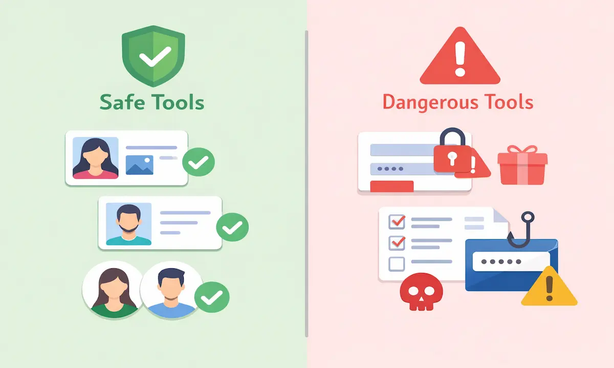 Instagram viewer tools safe vs dangerous comparison